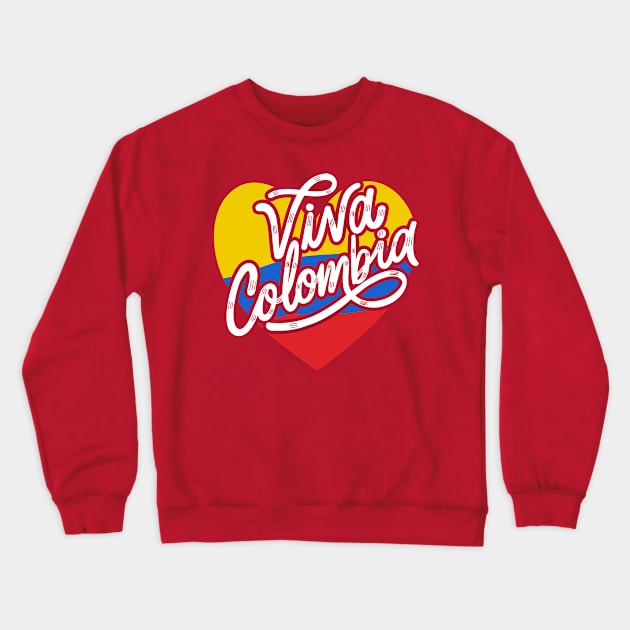 Viva Colombia - Corazón Crewneck Sweatshirt by verde